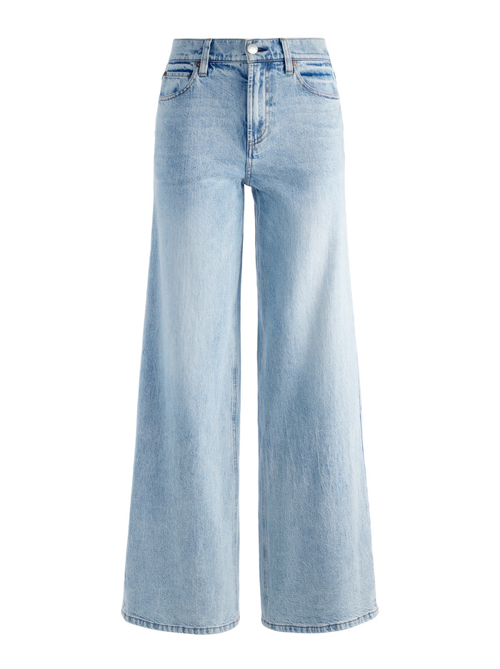 TRISH MID RISE BAGGY JEAN - ROCKSTAR BLUE image 5 - Alice And Olivia