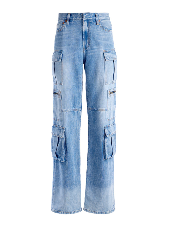 CAY BAGGY CARGO JEANS - BREA BLUE image 5 - Alice And Olivia