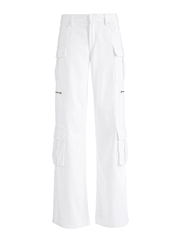 CAY BAGGY CARGO JEANS - WHITE image 5 - Alice And Olivia