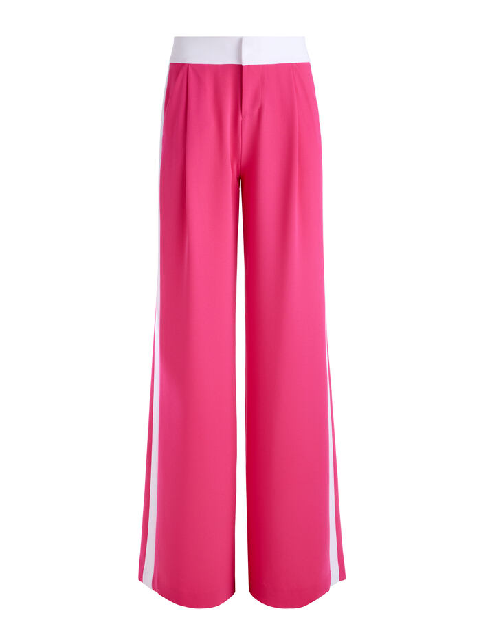 ERIC MID RISE PANT WITH TUX STRIPE - CANDY image 4