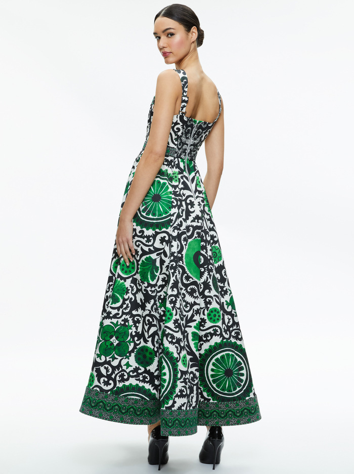 GUINEVERE MAXI DRESS - MONARCH LIGHT EMERALD LARGE image 1 - Alice And Olivia