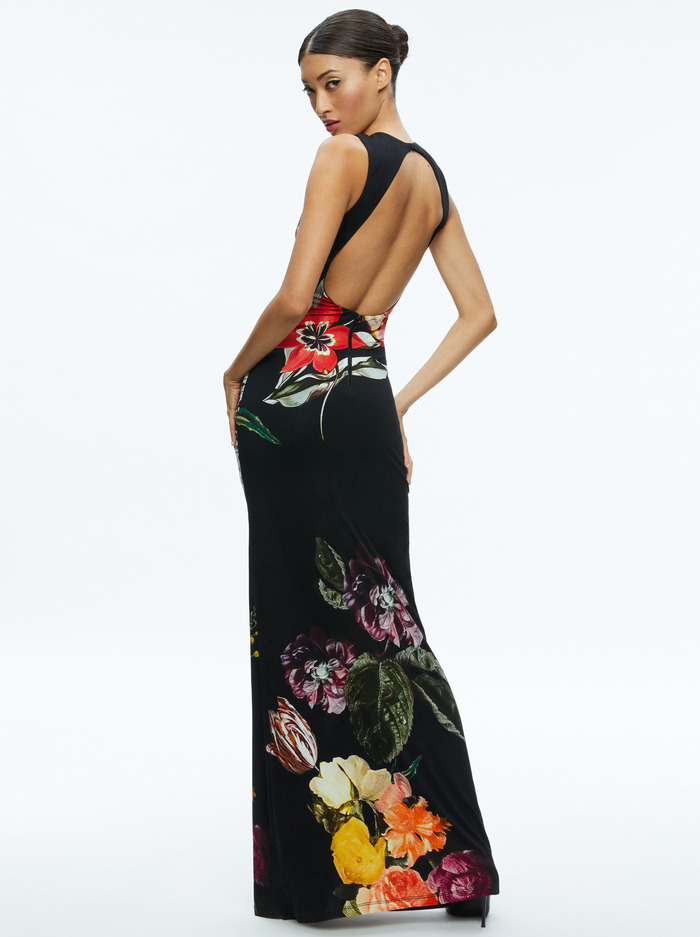 DELORA OPEN BACK MAXI DRESS - ESSENTIAL FLORAL image 1 - Alice And Olivia