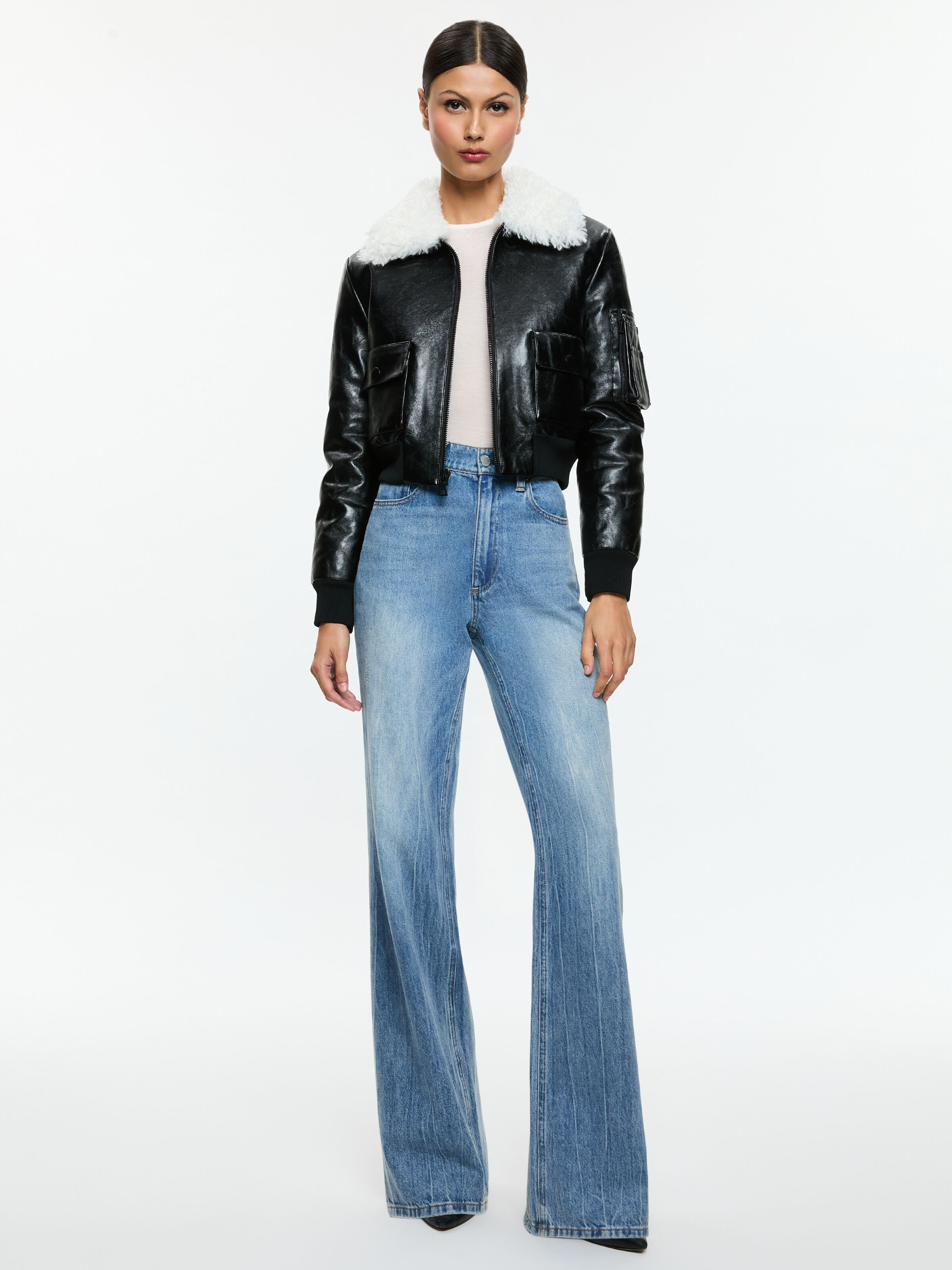 Bomber Jackets Denim Leather Jackets Robes Capes Alice Olivia