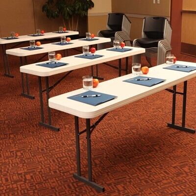 Renewed LIFETIME 80176 Folding Conference Training Table White Granite 6 