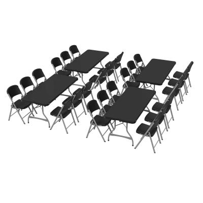 Lifetime 4 6 Foot Stacking Tables And, How Many Chairs Fit At An 8 Ft Table