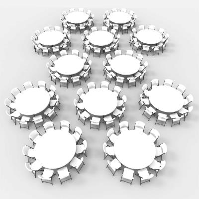 Lifetime 12 72 Inch Round Tables And, 12 Round Table