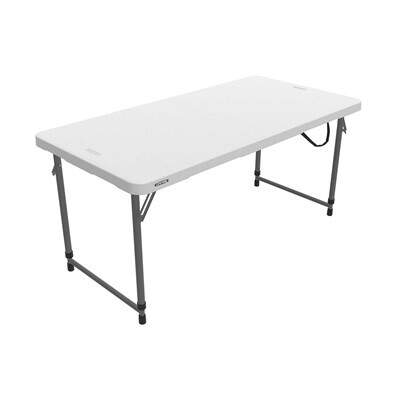 Lifetime 4 Foot Adjustable Fold In Half, Lifetime 4 Foot Portable Outdoor Table With Sink