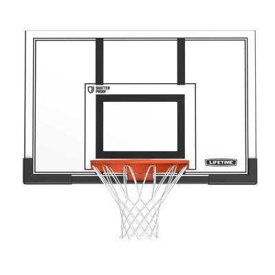 Lifetime Backboard and Rim Basketball Combo Shatterproof 54 Inch Steel-Framed 