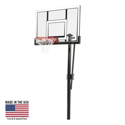 52-Inch Polycarbonate Lifetime In-Ground Basketball Hoop Adjustable 