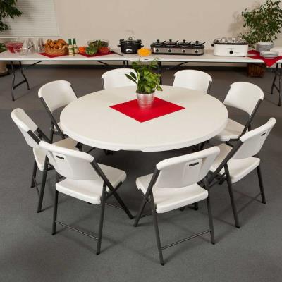Lifetime 60 Inch Round Nesting Table, How Many Chairs Can Fit At A 60 Inch Round Table
