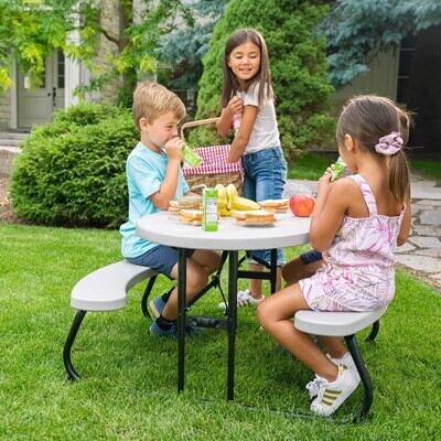 No Tax Kids Size Lifetime Children's Oval Picnic Table 