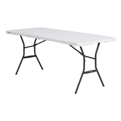 Lifetime 6 Foot Fold In Half Table, Lifetime 6 Foot Folding Table Weight Limit