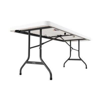 Lifetime Commercial Folding Table 22901 6-Foot White Granite Top Rectangular 