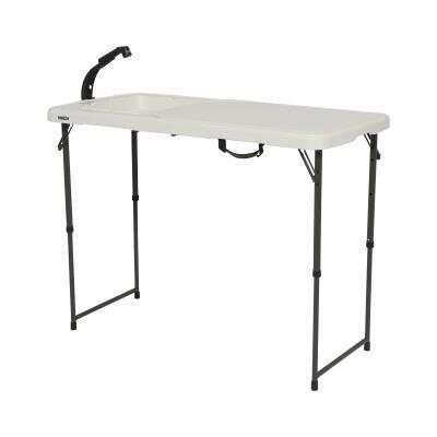 Lifetime 4 Foot Fillet Table, Lifetime 4 Foot Portable Outdoor Table With Sink