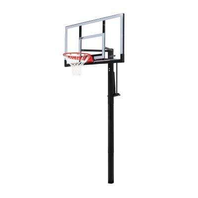 Spalding 54" Inground Basketball System Hoop Polycarb Backboard Adjustable Goal 