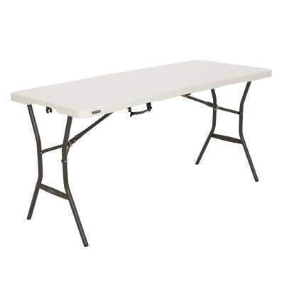 5 Foot Fold In Half Table Essential, Lifetime 5 Foot Folding Table Weight Capacity