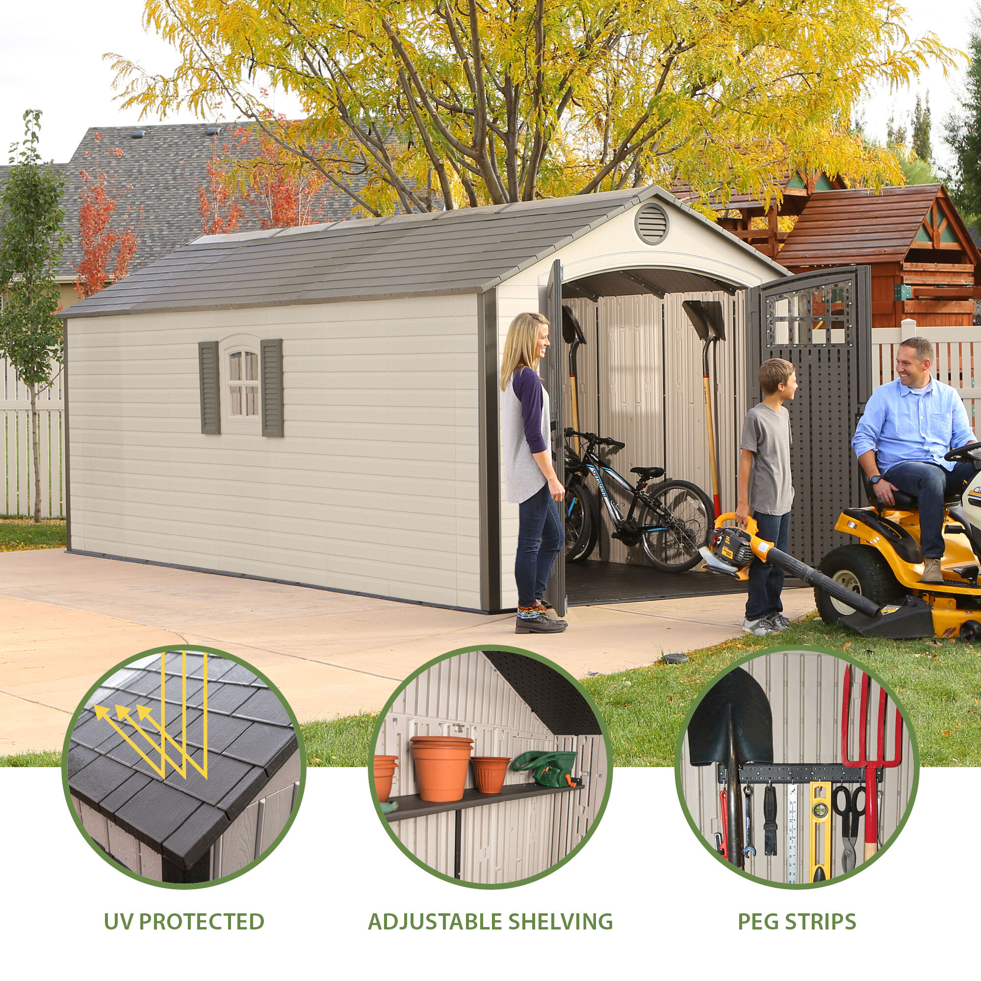 Lifetime 8 Ft. x 20 Ft. Outdoor Storage Shed