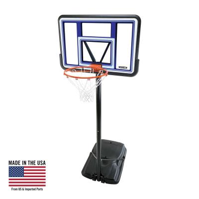Details about   44" Portable Basketball System Adjustable Hoop Backboard Angled Pole 120" Heigh 