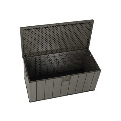 Lifetime 60254 Heavy-Duty Outdoor Storage Deck Box, 150 Gallon, Desert  Sand/Brown