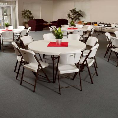 Lifetime 60 Inch Round Table And 8, How Many Chairs Can You Fit Around A 60 Round Table With