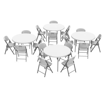 48 Inch Round Fold In Half Tables, How Many Chairs Around A 48 Inch Table