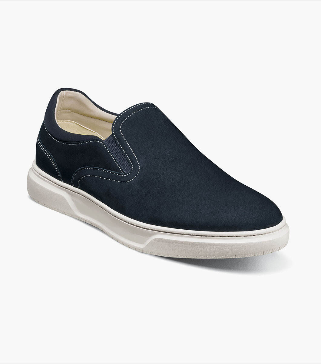 Blue Premier Plain Toe Slip On Sneaker $110.00