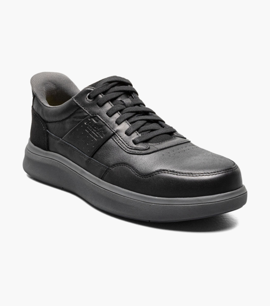 Crosstour Work Black Elastic Lace Sneaker Safety & Work Shoes