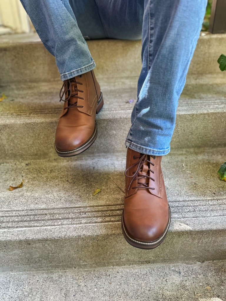 Florsheim Forge Plain Toe Leather Lace-Up Boots 1017281-default-L.jpg main image 4