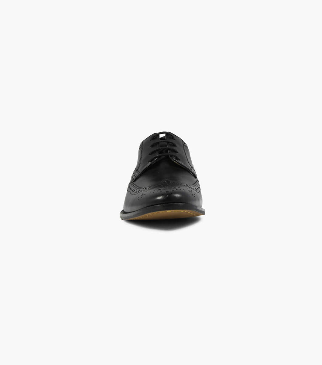 Florsheim MONTINARO WINGTIP 11737-001 Black Leather Oxford Lace Up Shoes