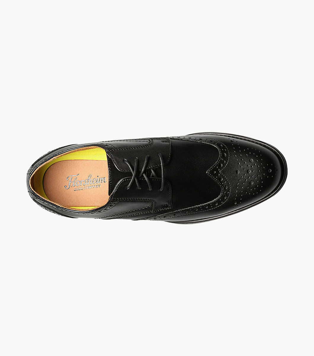Men's Shoes Florsheim Midtown Wingtip Oxford Cognac Leather Comfort 12139-221 
