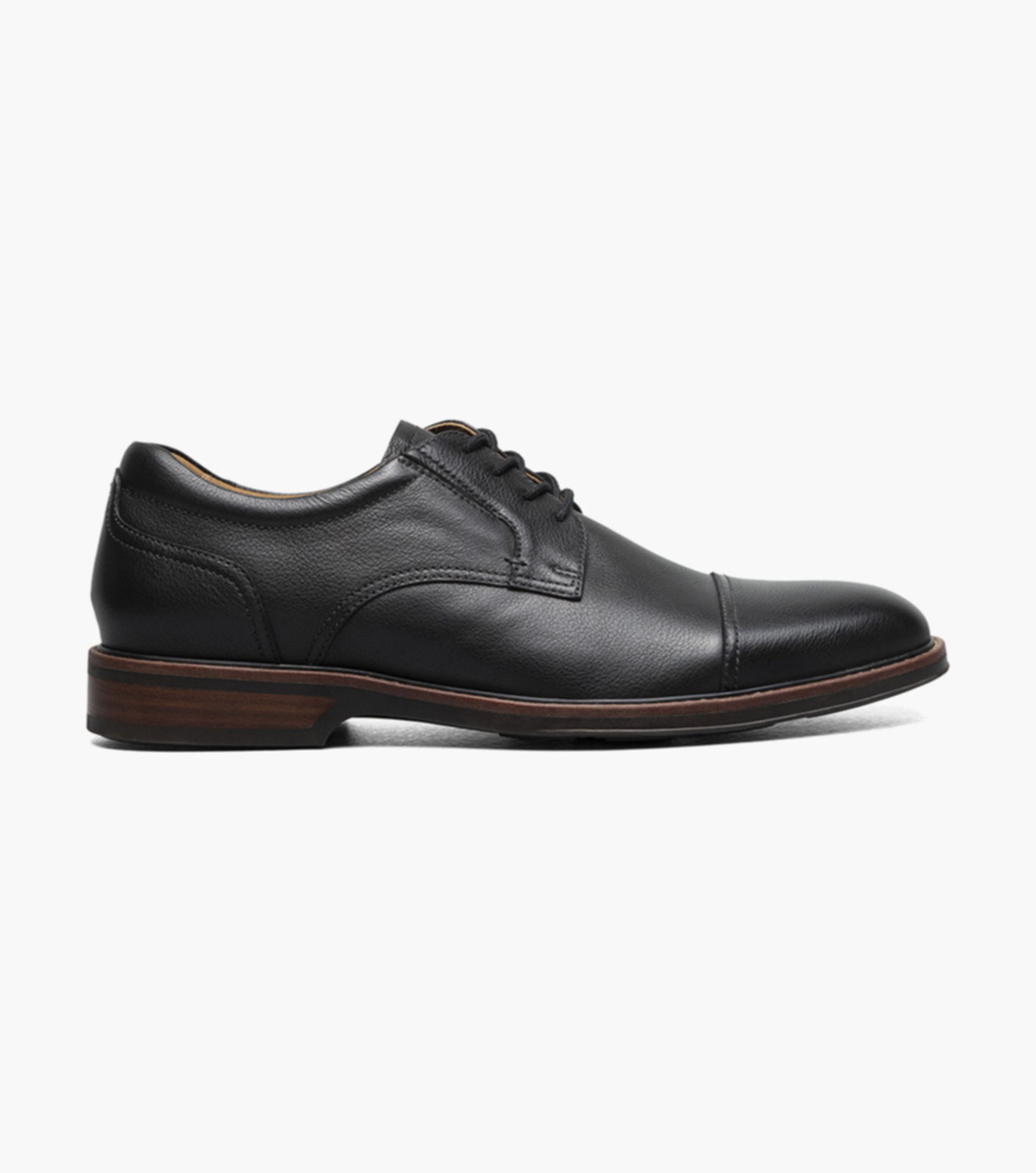NWOT Florsheim Black Francisco Cap Toe Oxnard Memory Foam Dress Men’s Size 12 Florsheim Francisco Cap-Toe Oxfords, Black | Dress Shoes  main image 4