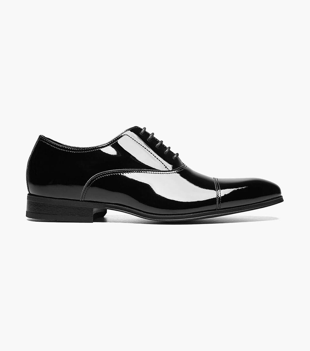 Florsheim Tux Cap Toe Black Patent Mens Oxford Shoes 14213 004 