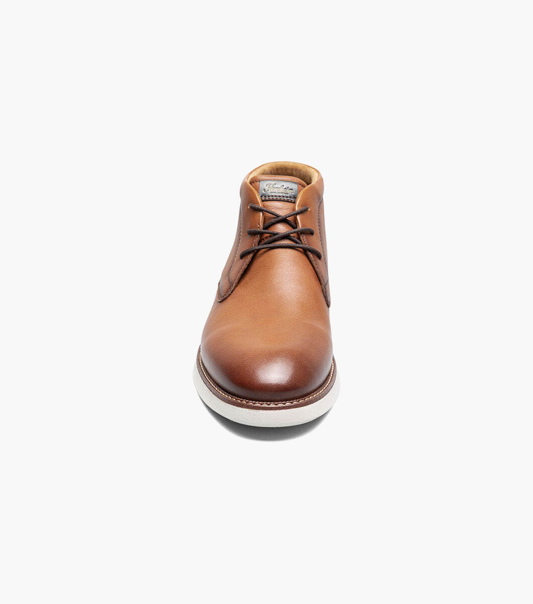 Florsheim Jet Chukka Boots Brown Leather Mens 12 Plain Toe Dress Shoes 14125-200 Florsheim Lodge Plain Toe Chukka Boot Brown Crazy Horse  main image 3