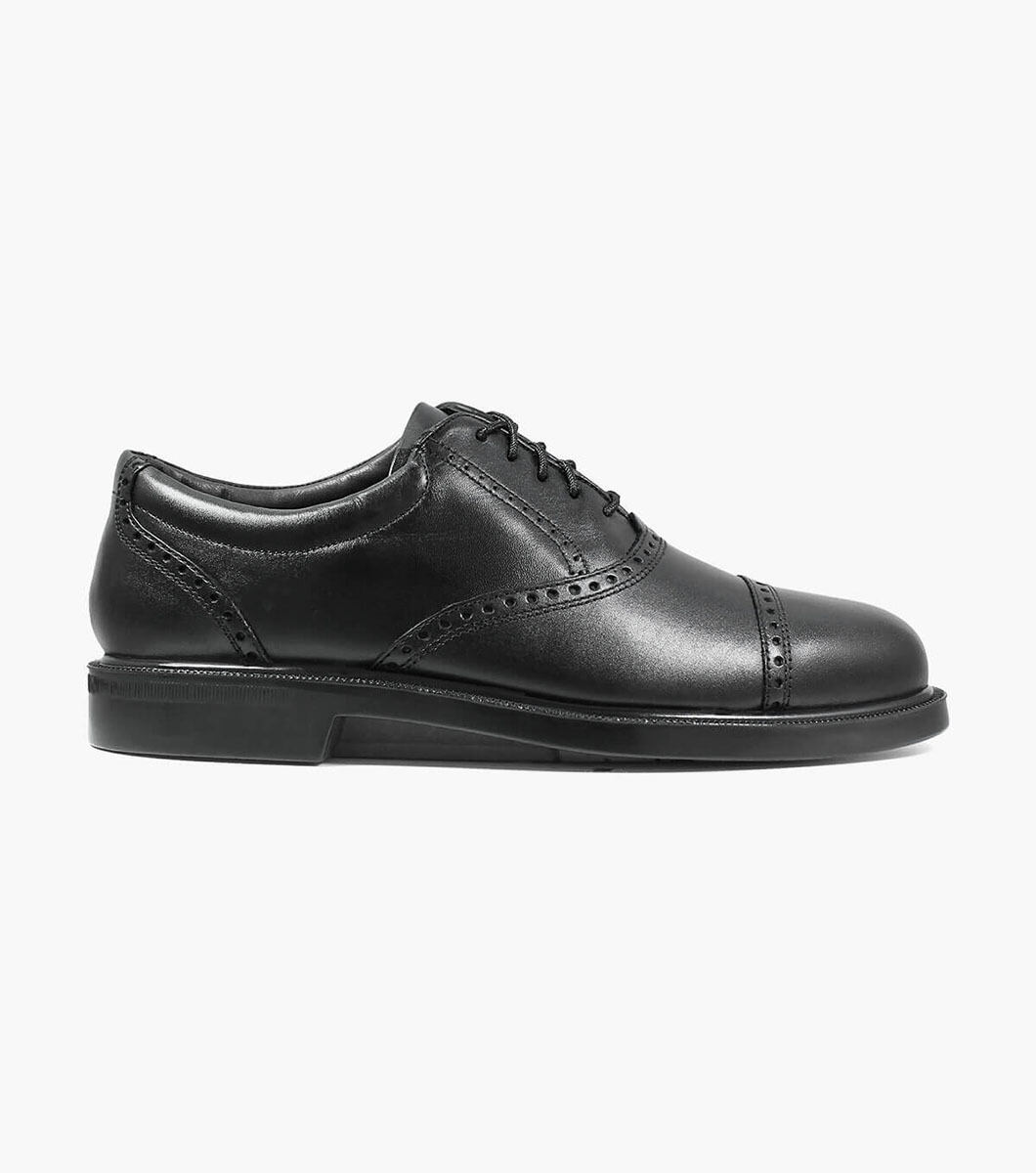 Florsheim Men's Noval Black leather cap toe Shoes 17069-01 