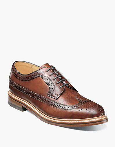 Florsheim Men Shoes Imperial Sabato Wingtip Monk Cognac Leather 12127-221 