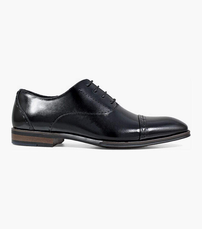 Men's Shoes Stacy Adams Barris Cap Toe Oxford Tan Leather Dressy 25190-240 