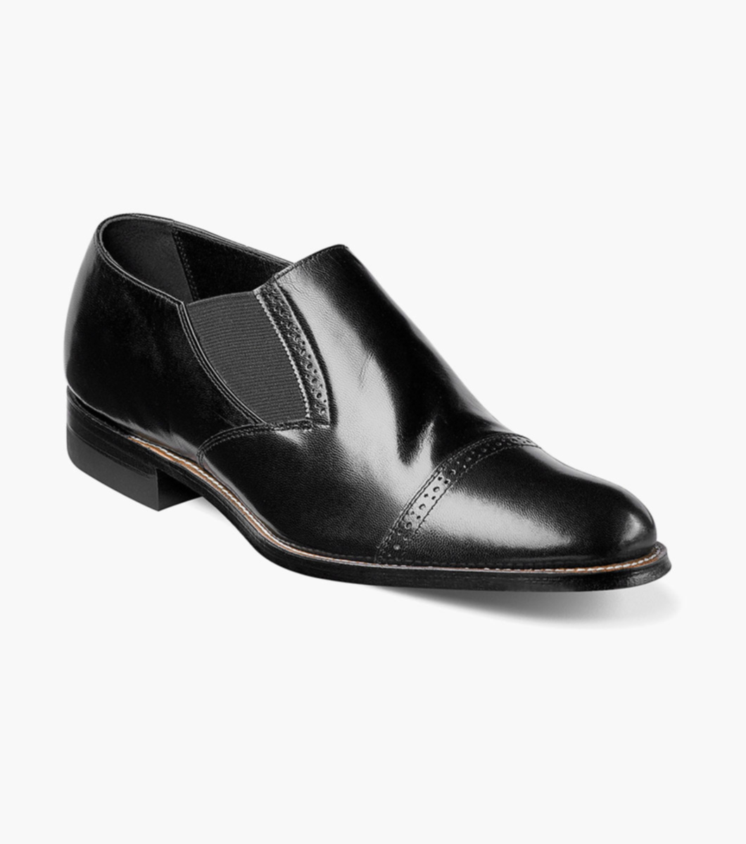 Stacy Adams Mens Black Leather Madison Slip On Business Dress Trendy Loafer Shoe