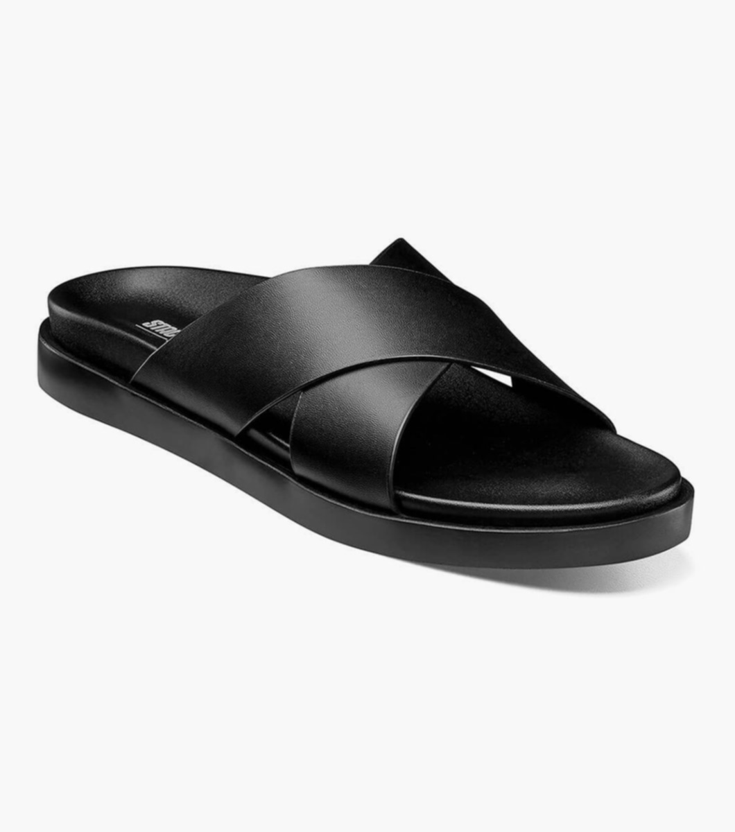 Buy Bugatti Black Leather Dorfu Cross Strap Sandals for Men Online at Regal  Shoes | 9851357
