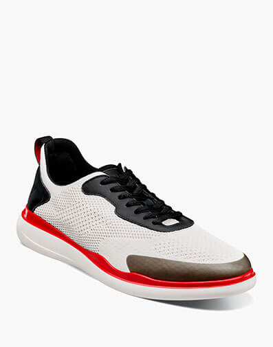 Maxson Moc Toe Lace Up Sneaker in White Multi for $95.00