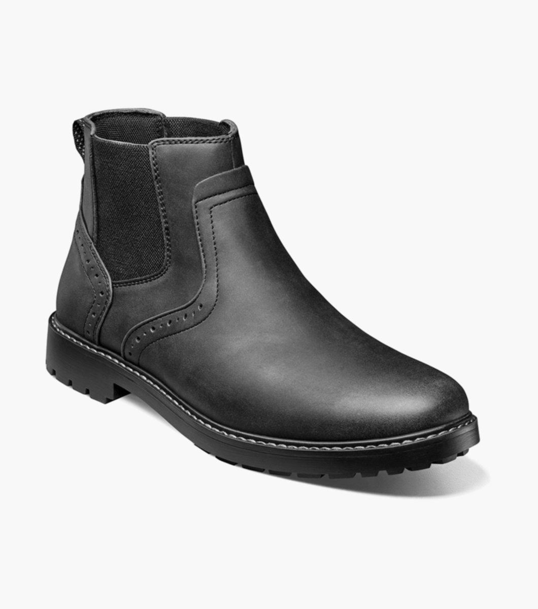 Nunn Bush Black Leather Delton Plain Toe Chelsea Boots Nunn Bush Delton Plain Toe Boots in Black for Men | Lyst main image 2