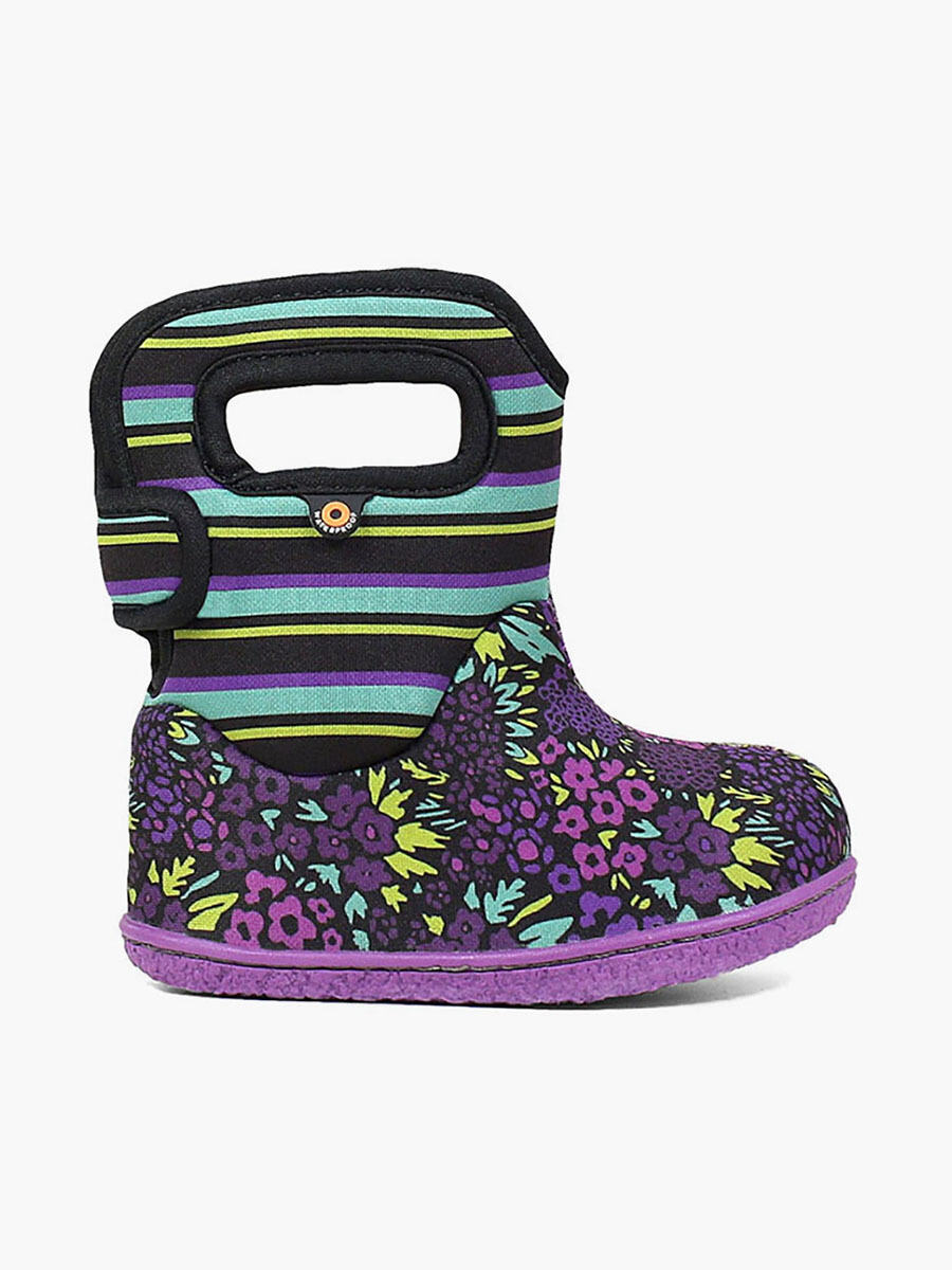 BOGS Baby Waterproof Insulated Snow Boot 10 Rainbows-Purple Multi
