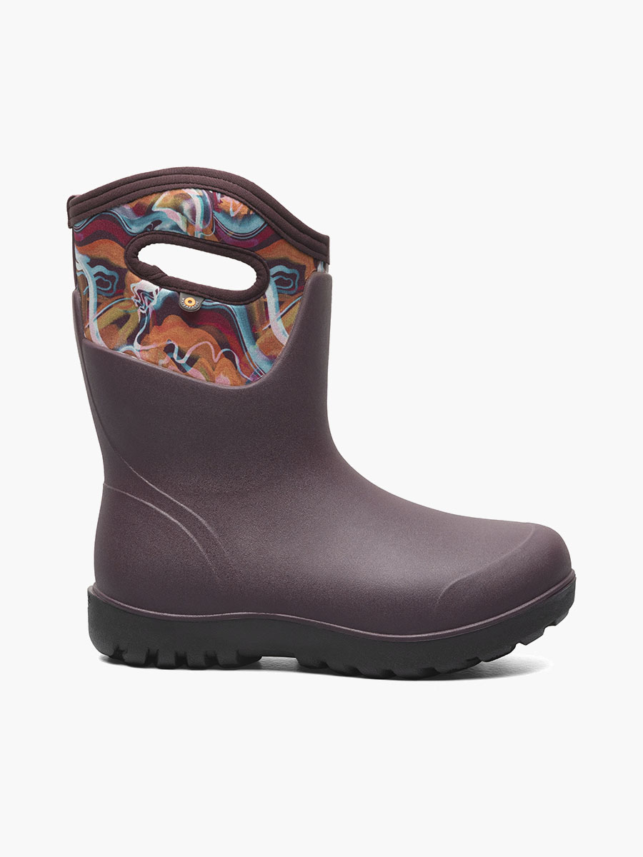 Neo-Classic Mid Glossy Abstract Women's Farm Boots | BOGS