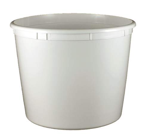 Large Plastic Tubs - 166 oz White Plastic Tub