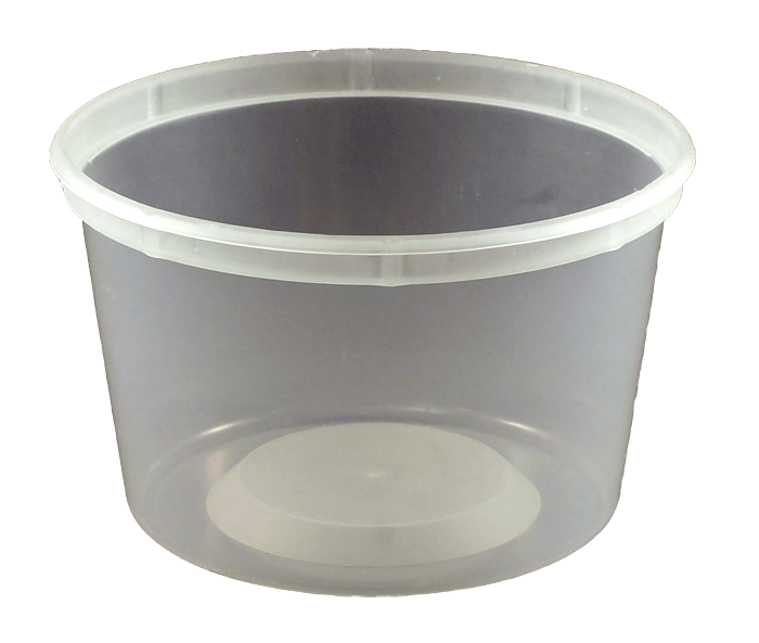 Round Plastic Tubs - 16 oz Natural PP Plastic Tub