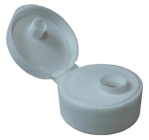 28-400 White PP Plastic Flip Top Snap Caps