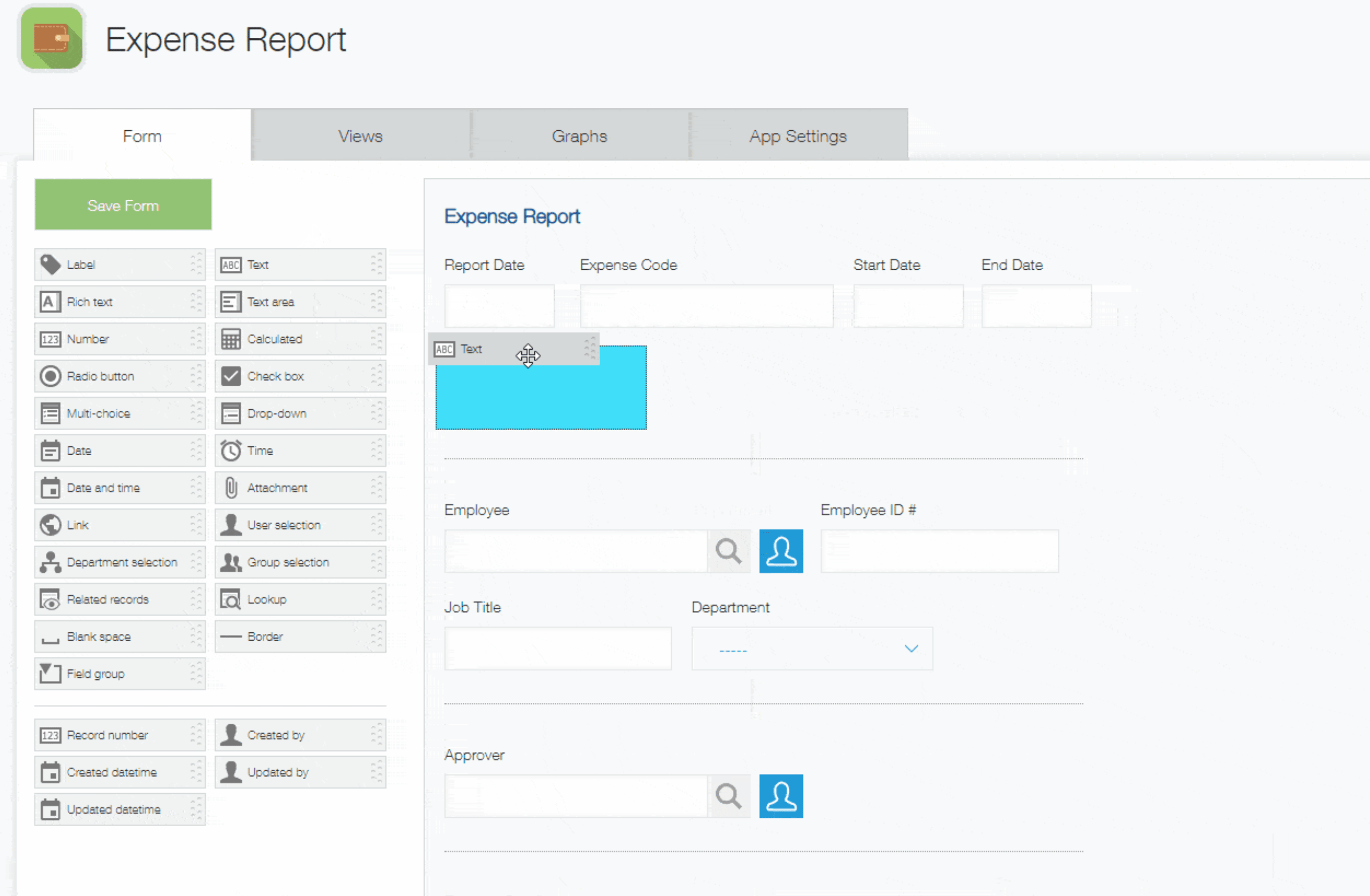 Kintone-expense-report-app-invoice-management