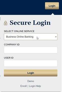 Log in online banking