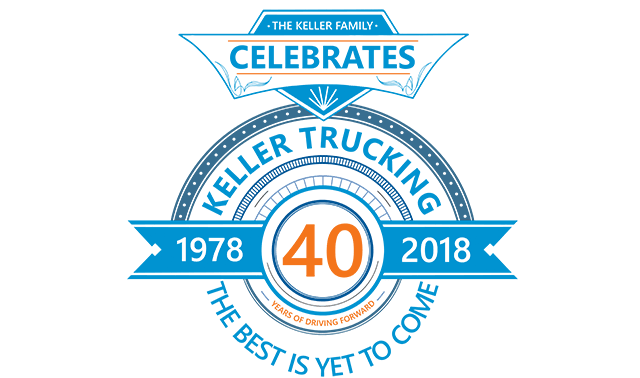 Keller Trucking 40th Anniversary Logo