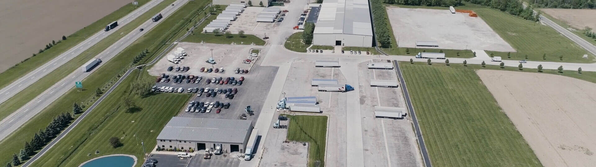 Aerial image of Keller Logistics Group complex in Defiance, Ohio 