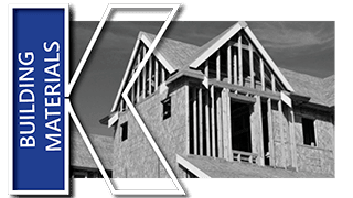 New home construction with large K graphic and building materials represented as an industry served